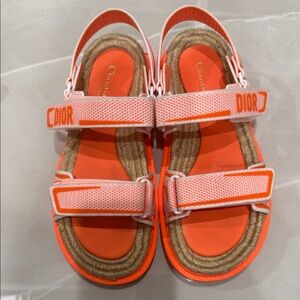 Dior Women Vibrant Orange Sandals